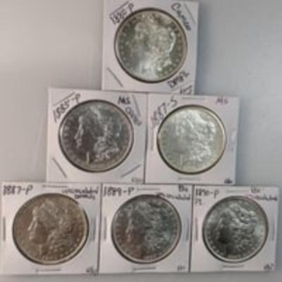 1887-S "Brilliant Morgan Silver Dollar Lot; Fabulous Gems *NO JUNK COINS*