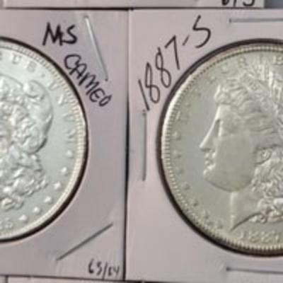 1887-S "Brilliant Morgan Silver Dollar Lot; Fabulous Gems *NO JUNK COINS*