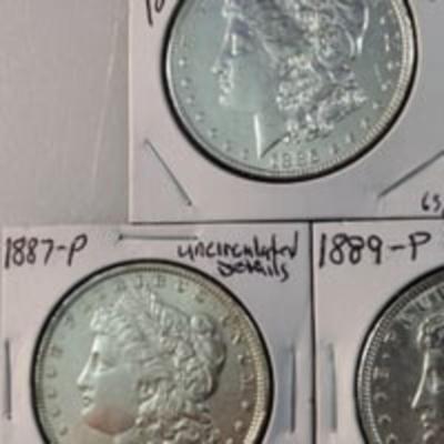 1887-S "Brilliant Morgan Silver Dollar Lot; Fabulous Gems *NO JUNK COINS*