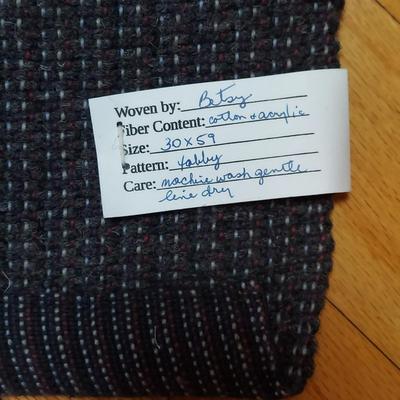 Handwoven Appalachian Tapestry/Rug by Tuesday Weavers (P-BBL)