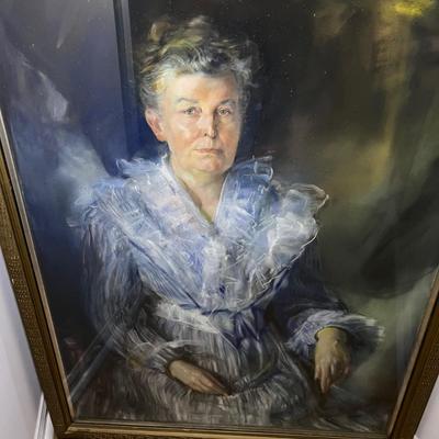 Large Signed Portrait Painting 1916 (LR-RG)