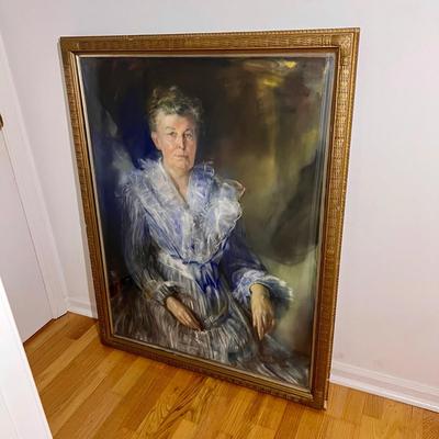 Large Signed Portrait Painting 1916 (LR-RG)