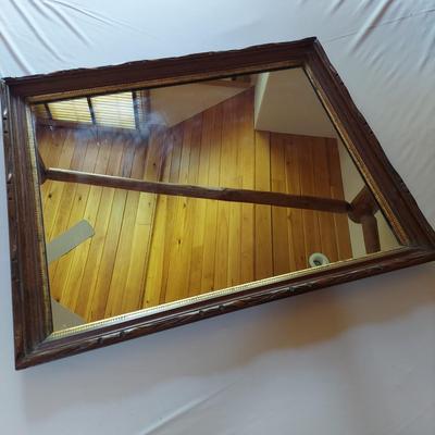 Two Large Wooden Mirrors (P-BBL)