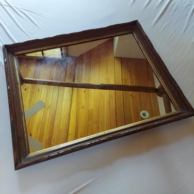Two Large Wooden Mirrors (P-BBL)
