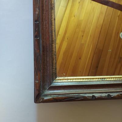 Two Large Wooden Mirrors (P-BBL)