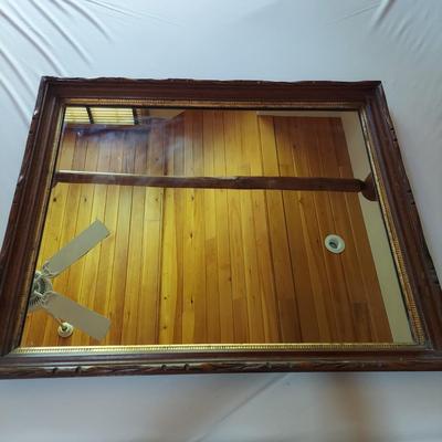 Two Large Wooden Mirrors (P-BBL)