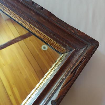Two Large Wooden Mirrors (P-BBL)