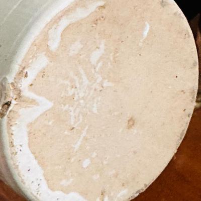 VINTAGE WHITE STONEWARE BOTTLE