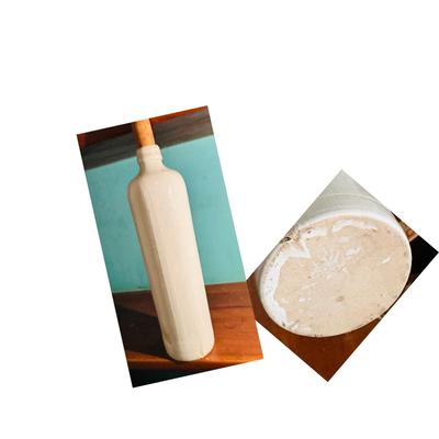 VINTAGE WHITE STONEWARE BOTTLE