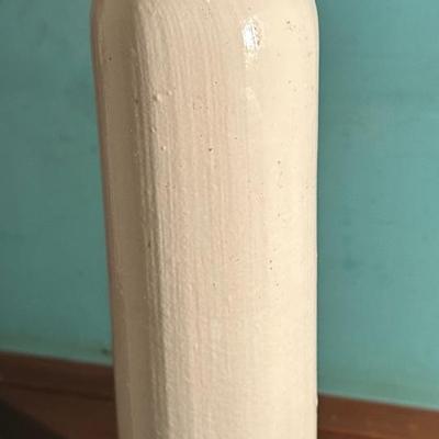 VINTAGE WHITE STONEWARE BOTTLE