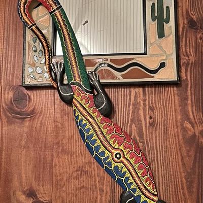 MOSAIC MIRROR, GECKO LIZARD