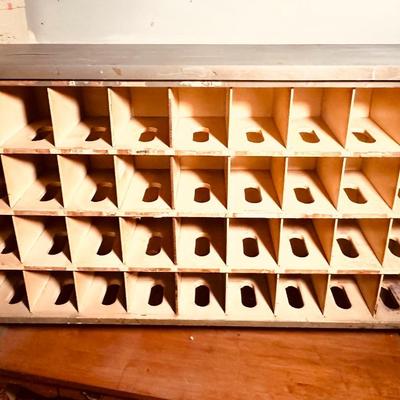 VINTAGE MAIL SORTING CUBBY