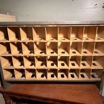 VINTAGE MAIL SORTING CUBBY
