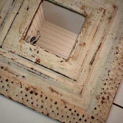 ANTIQUE TIN CEILING TILE MIRROR