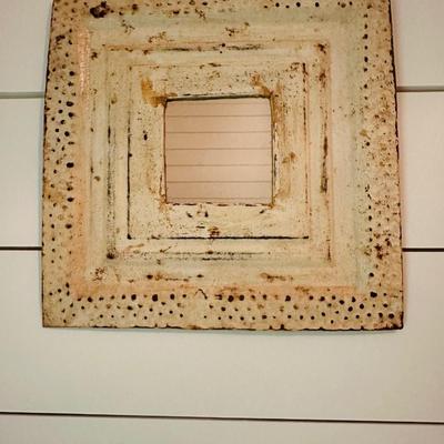 ANTIQUE TIN CEILING TILE MIRROR