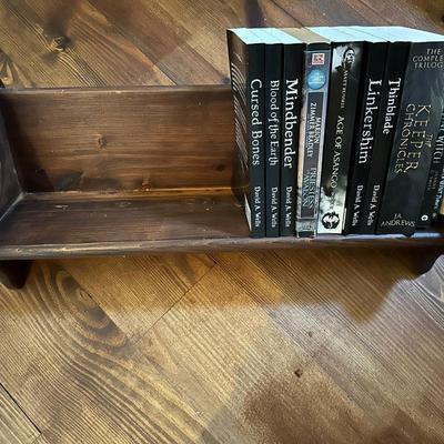 TABLETOP BOOK STAND, PAPERBACK BOOK LOT
