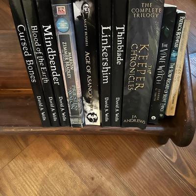 TABLETOP BOOK STAND, PAPERBACK BOOK LOT