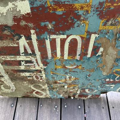 JJ AUTO REPAIR EDISTO ISLAND VINTAGE PLYWOOD SIGN