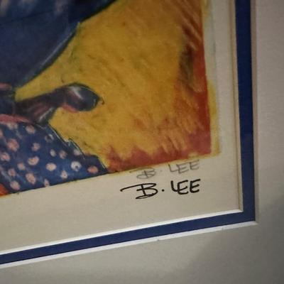 BLUE CRABS BONNIE LEE FRAMED ART PRINT