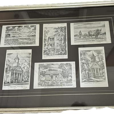 FRAMED EDISTO ISLAND POSTCARDS