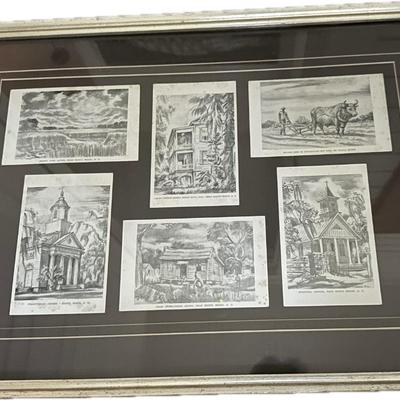 FRAMED EDISTO ISLAND POSTCARDS