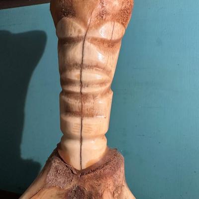 CARVED FOLK ART TOTEM POLE