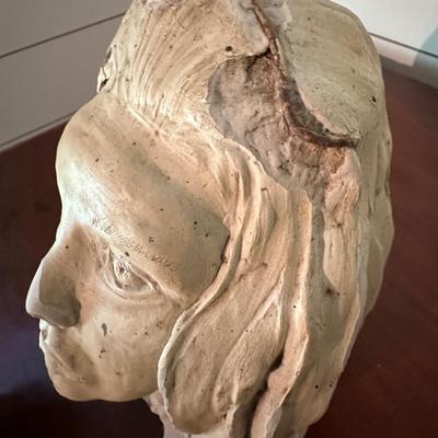 SCUPLTURE FEMALE, STERLING & SCARF LOT