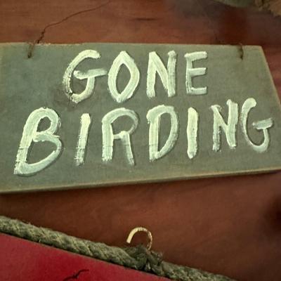 PLANT PROPAGATION STATION, WOOD BIRD ART, GONE BIRDING SIGN, BOAT PICTURE