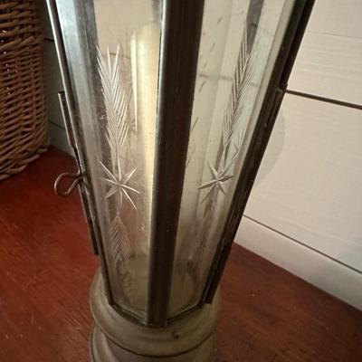 STRAW BASKET, PEACOCK PLATTER, PITCHER, ANDTIQUE PHOTO ALBUM & CANDLE LIGHT