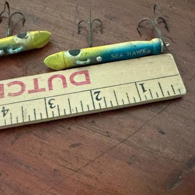 VINTAGE PORTER PEARL SEA HAWK FISHING LURE LOT