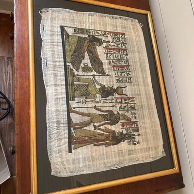 FRAMED EGYPTIAN SILK ART