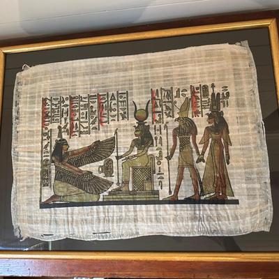 FRAMED EGYPTIAN SILK ART