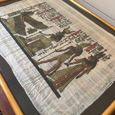 FRAMED EGYPTIAN SILK ART