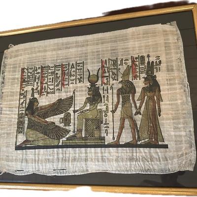 FRAMED EGYPTIAN SILK ART