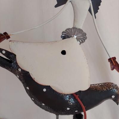 Metal Pumpkin Witch Halloween Decor (P-BBL)