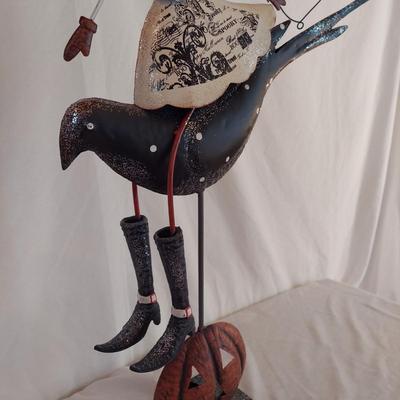 Metal Pumpkin Witch Halloween Decor (P-BBL)