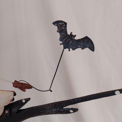 Metal Pumpkin Witch Halloween Decor (P-BBL)