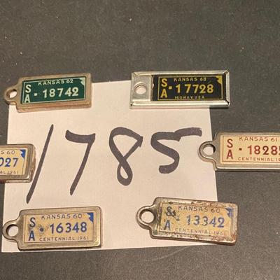 Vintage DAV Keychain License Plates