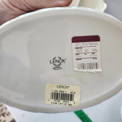 Lot of 6 Lenox China serving Bowls Dishes Symphony Condiment ,Lattice