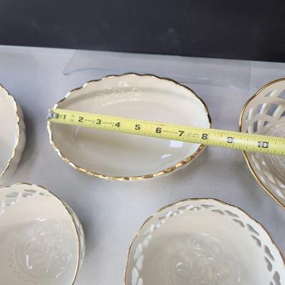 Lot of 6 Lenox China serving Bowls Dishes Symphony Condiment ,Lattice