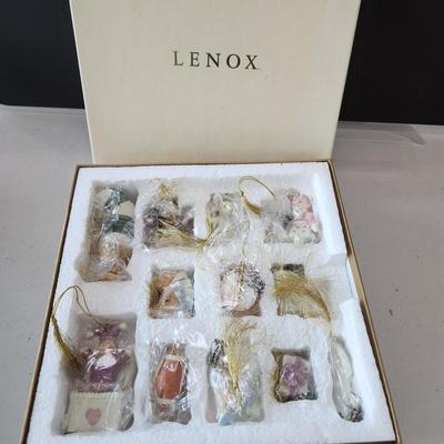 Box w 12 Lenox Toyland Ornaments In Box with all papers