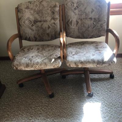 Set of Two Chairs on Casters