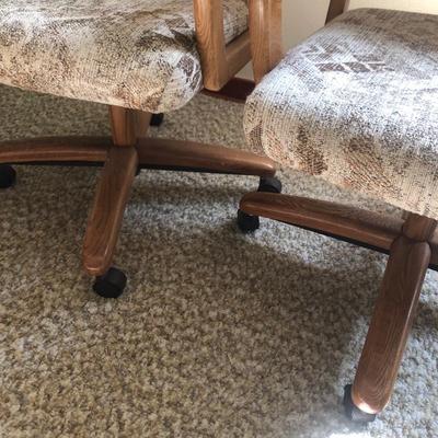 Set of Two Chairs on Casters