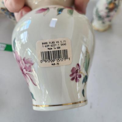Lot of 8 Lenox Flower Vases Serenade Bud Vase, Bird of love + Others