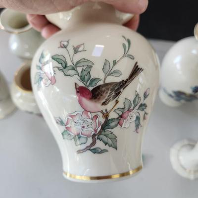 Lot of 8 Lenox Flower Vases Serenade Bud Vase, Bird of love + Others