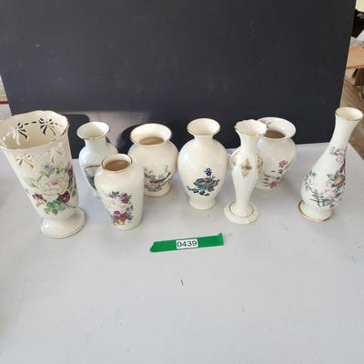 Lot of 8 Lenox Flower Vases Serenade Bud Vase, Bird of love + Others