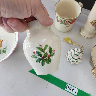 Large Lot of Lenox Holiday Christmas Theme Bowls, Dishes, Vases, Cups, Candle Holder, Snowmen