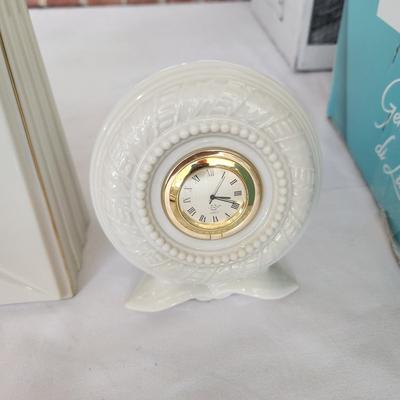 Mixed Lot of Lenox Clocks, Trinket Box, Picture Frame