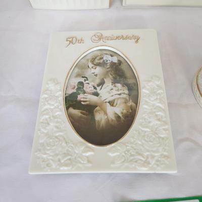 Mixed Lot of Lenox Clocks, Trinket Box, Picture Frame