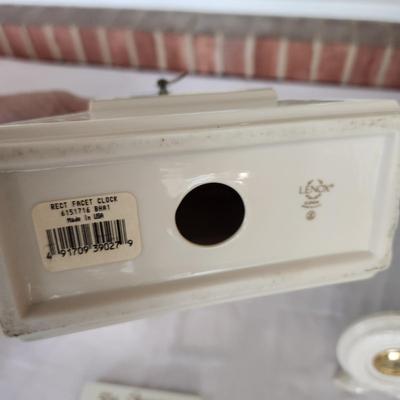 Mixed Lot of Lenox Clocks, Trinket Box, Picture Frame